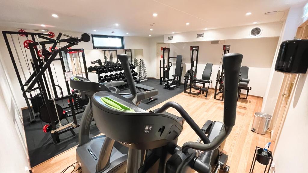 Fitness centrum a/nebo fitness zařízení v ubytování Staffanstorps Gästis Hotell