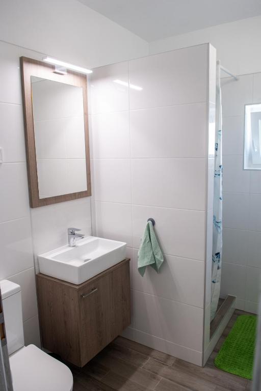 Koupelna v ubytování Tempó Apartman Siófok