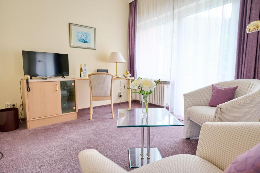 TV a/nebo společenská místnost v ubytování Hotel Morgensonne