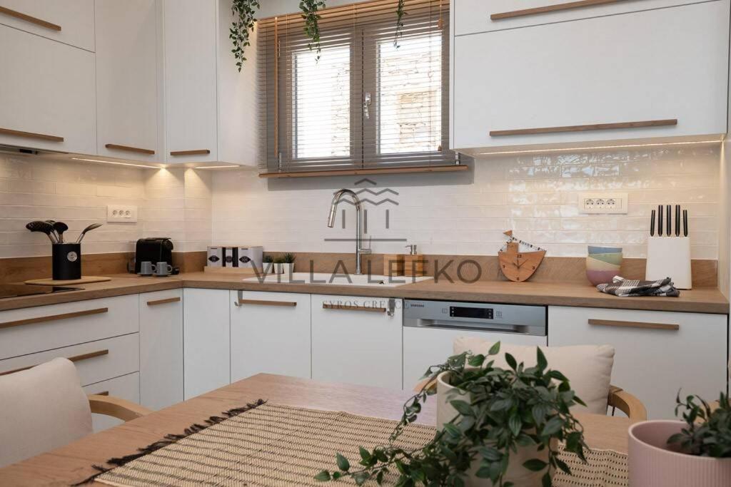 A kitchen or kitchenette at Villa Lefko