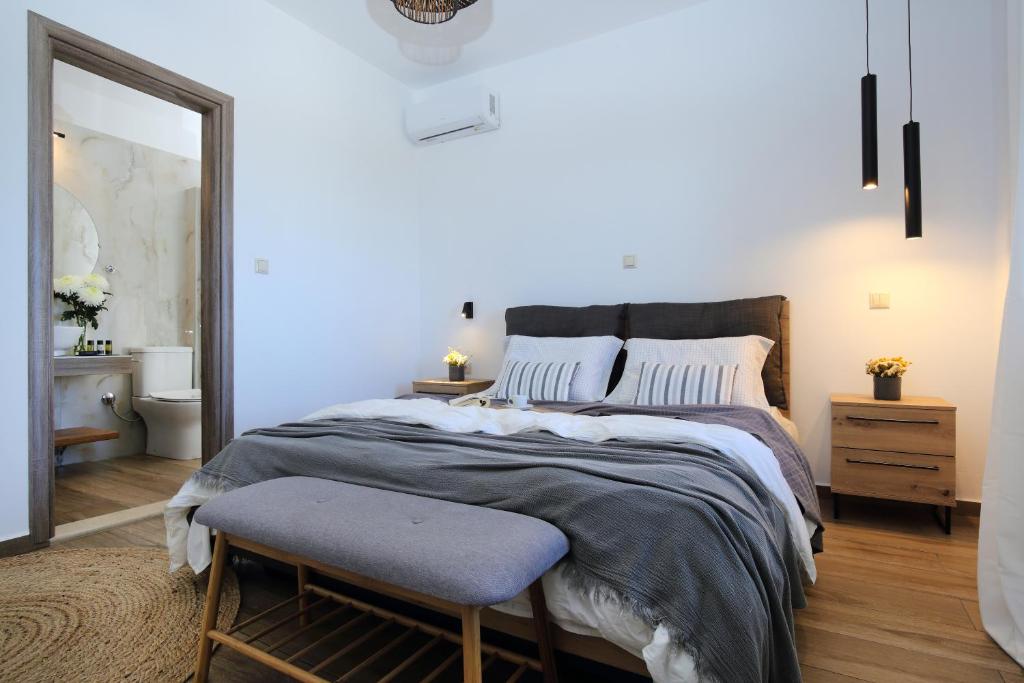 Postel nebo postele na pokoji v ubytování Georgia Villas
