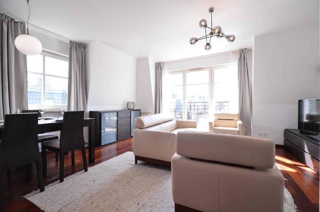 Posezení v ubytování CITYSTAY Parkur Sopot Apartment