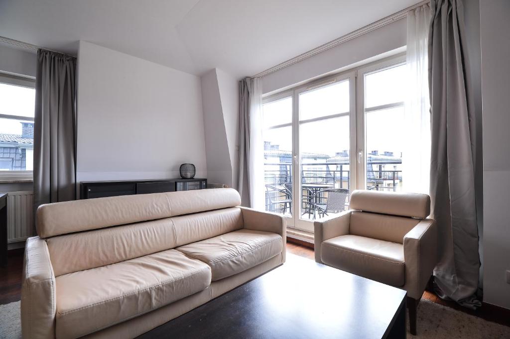 Posezení v ubytování CITYSTAY Parkur Sopot Apartment