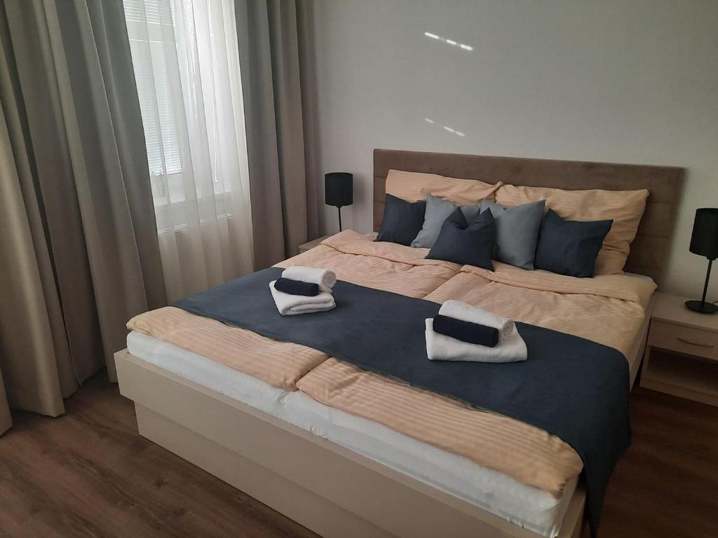 Postel nebo postele na pokoji v ubytování Penzion Vila Winter