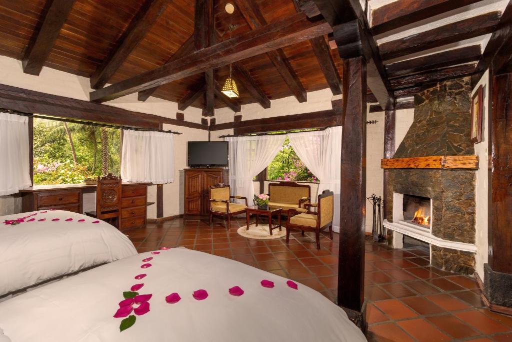 Samari Spa Resort 객실 침대