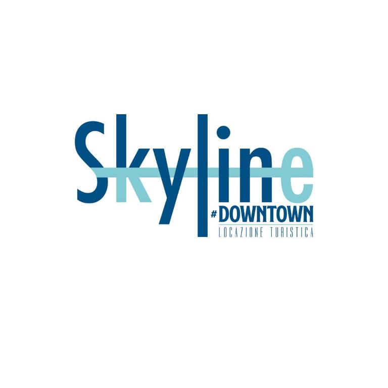 a logo for skine downtown traumatic transfer at Skyline #Downtown in Civitavecchia