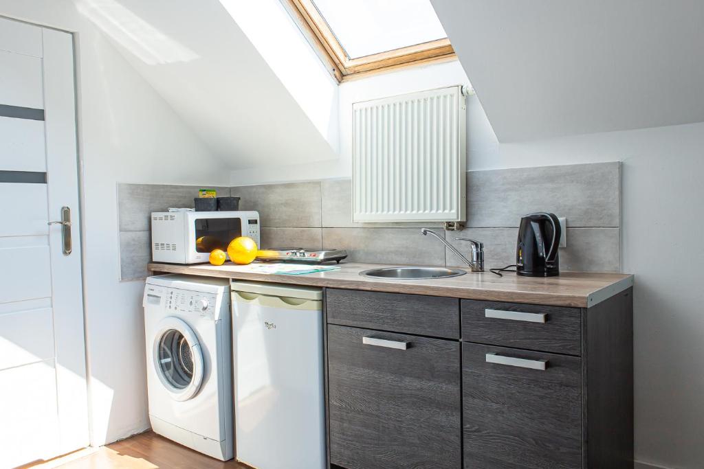 Kuchyňa alebo kuchynka v ubytovaní Apartament Piastowska