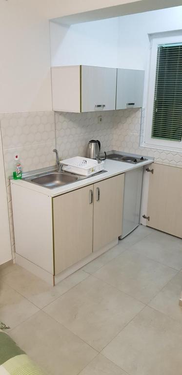 Kuchyň nebo kuchyňský kout v ubytování Antonio Apartments