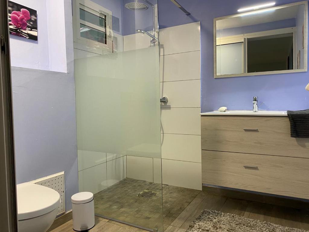 Koupelna v ubytování La villa bleue