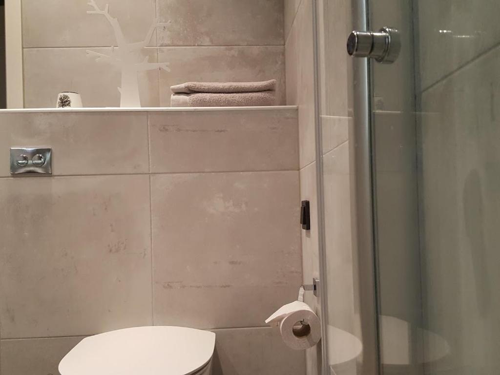 Koupelna v ubytování Bolmsö B&B