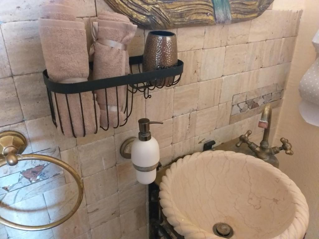 Koupelna v ubytování Minthi