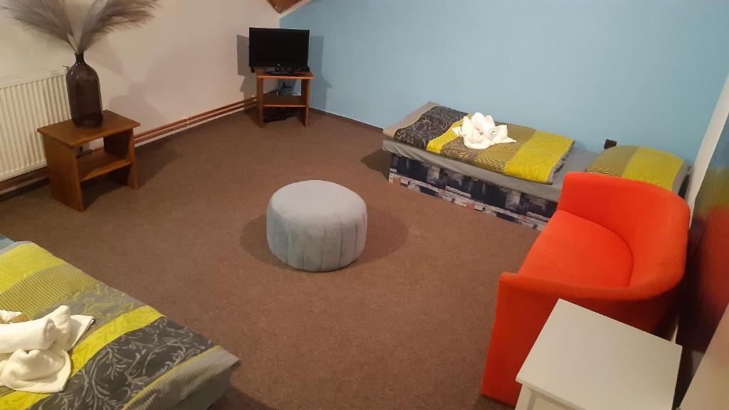 Posezení v ubytování Budha Apartmá