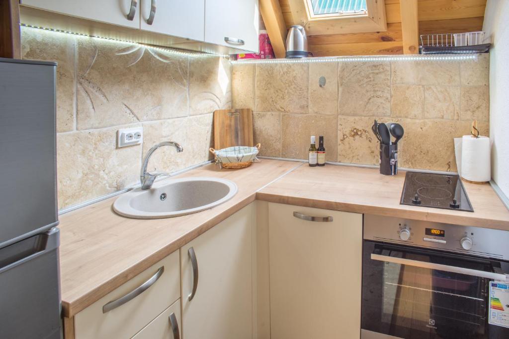مطبخ أو مطبخ صغير في Holiday home Mountain sight