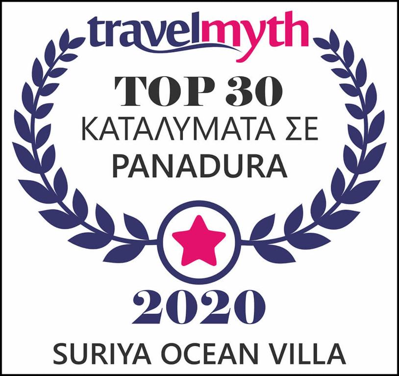 Certifikát, hodnocení, plakát nebo jiný dokument vystavený v ubytování Suriya Ocean Villa