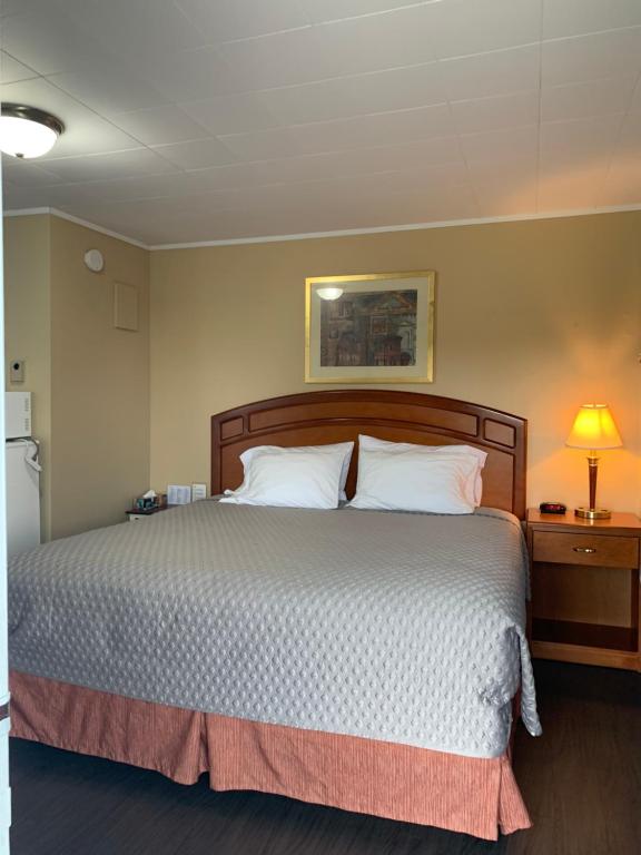 Postel nebo postele na pokoji v ubytování Dunlop Motel