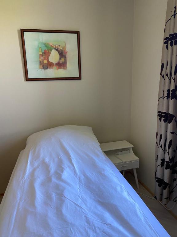 Postel nebo postele na pokoji v ubytování Syðstibær Guesthouse