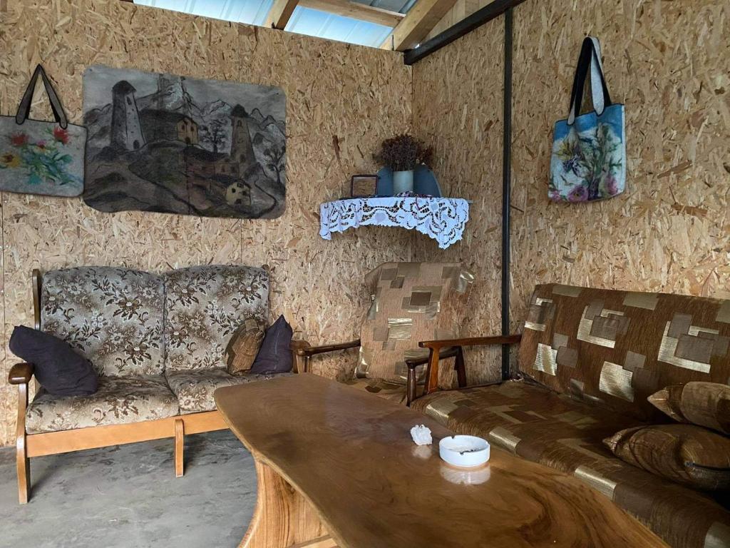 Posezení v ubytování Guesthouse Omalo