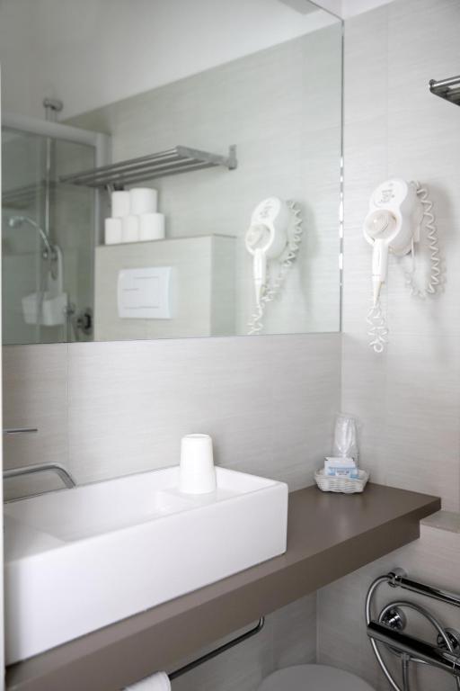 Koupelna v ubytování Hotel Benvenuto