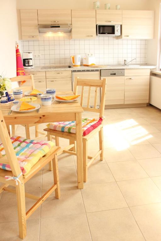 Kuchyň nebo kuchyňský kout v ubytování Ferienhaus Segebrecht