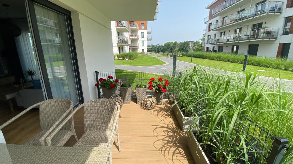 Vonkajšia záhrada v ubytovaní Marina “Nature”