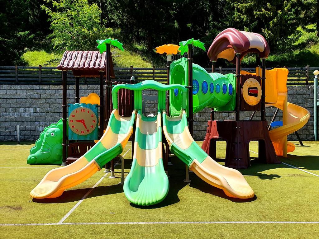 a playground with a slide at Ferienland Stubai in Fulpmes