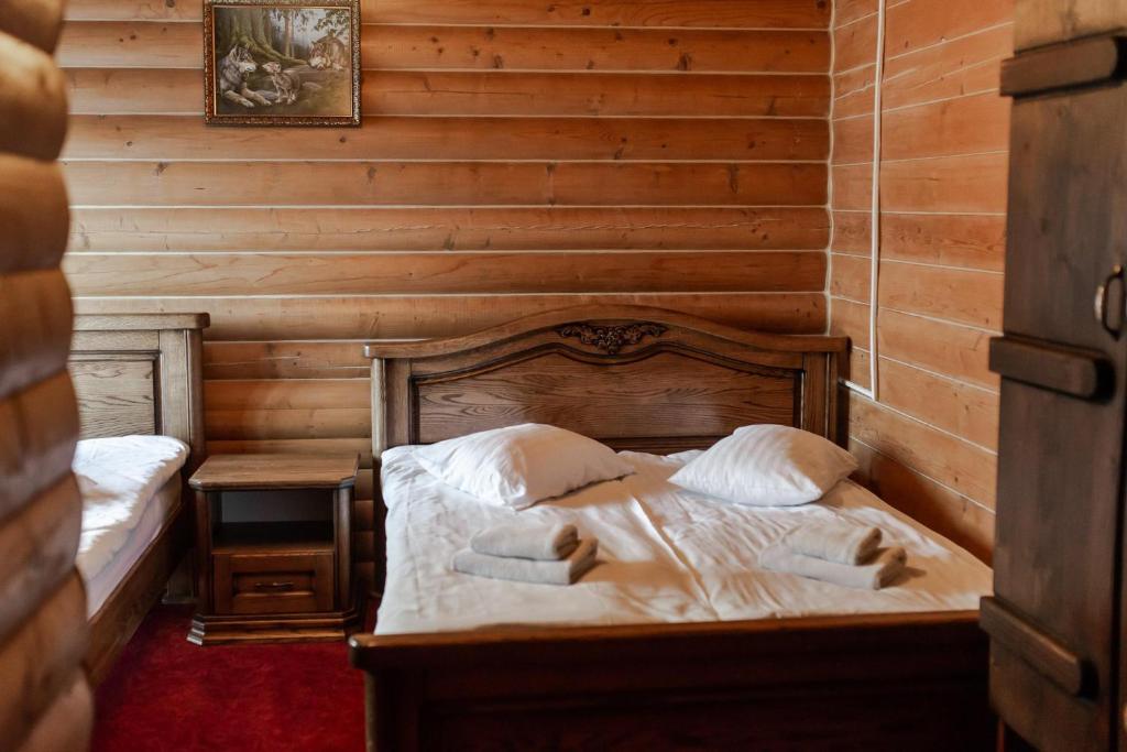Postel nebo postele na pokoji v ubytování La Кrechunu