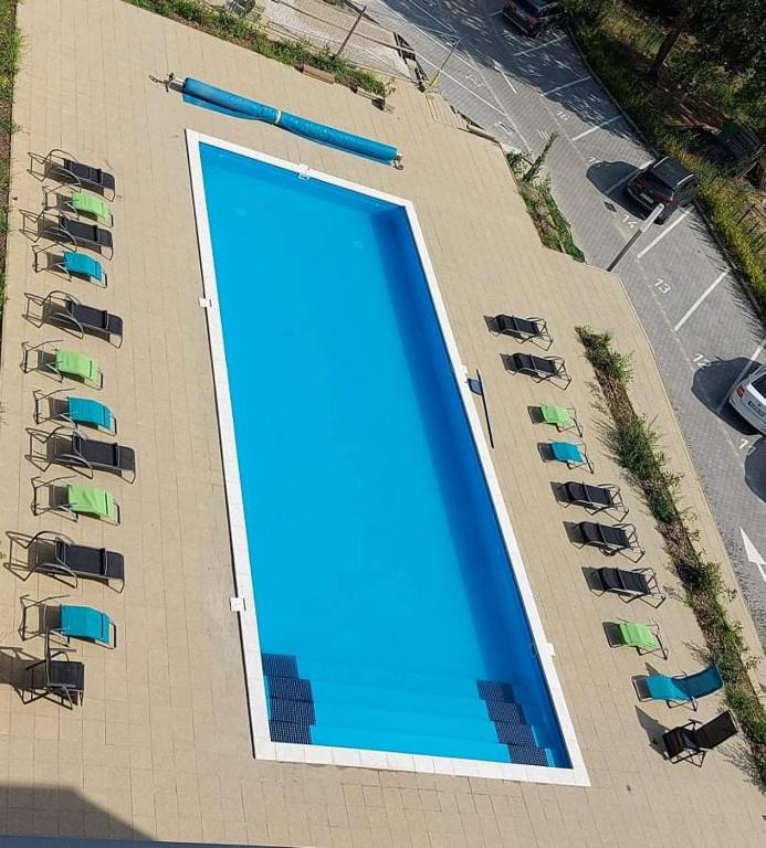 Bazén v ubytování Kiss Apartman Juventus nebo v jeho okolí