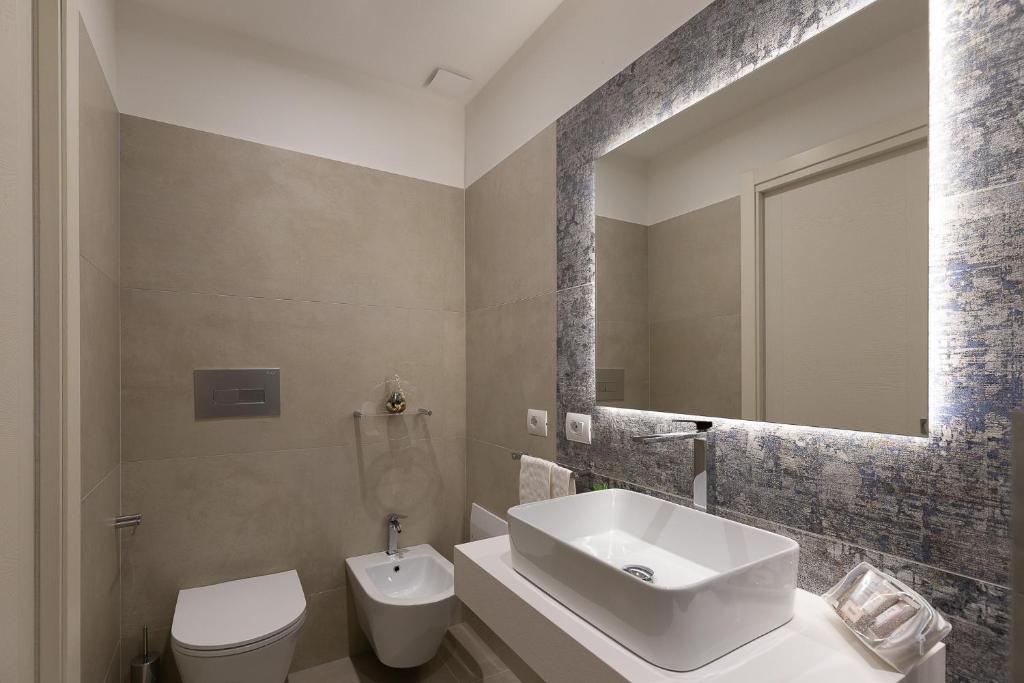 Koupelna v ubytování Hotel Caramare