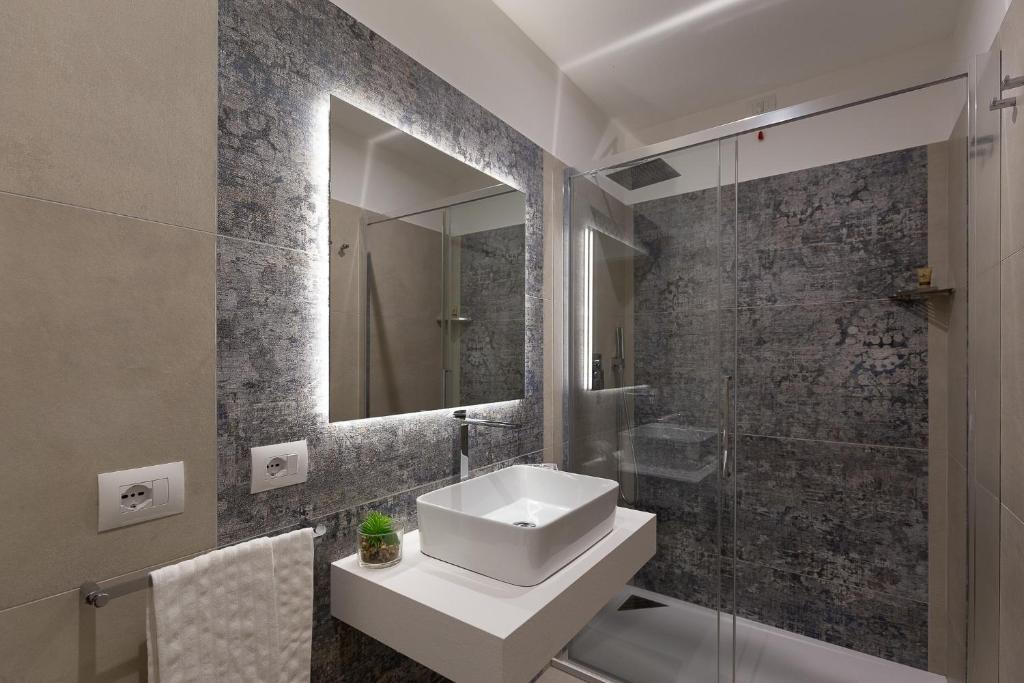 Koupelna v ubytování Hotel Caramare
