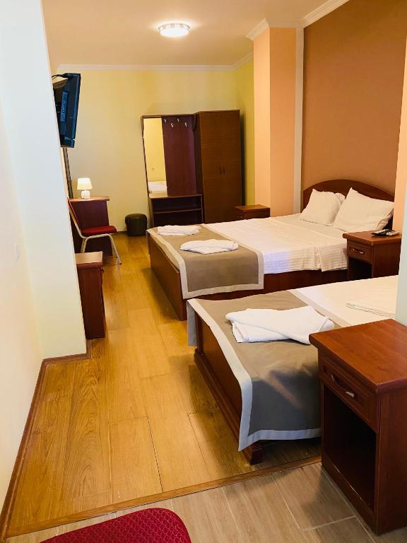Postel nebo postele na pokoji v ubytování Sanny villa