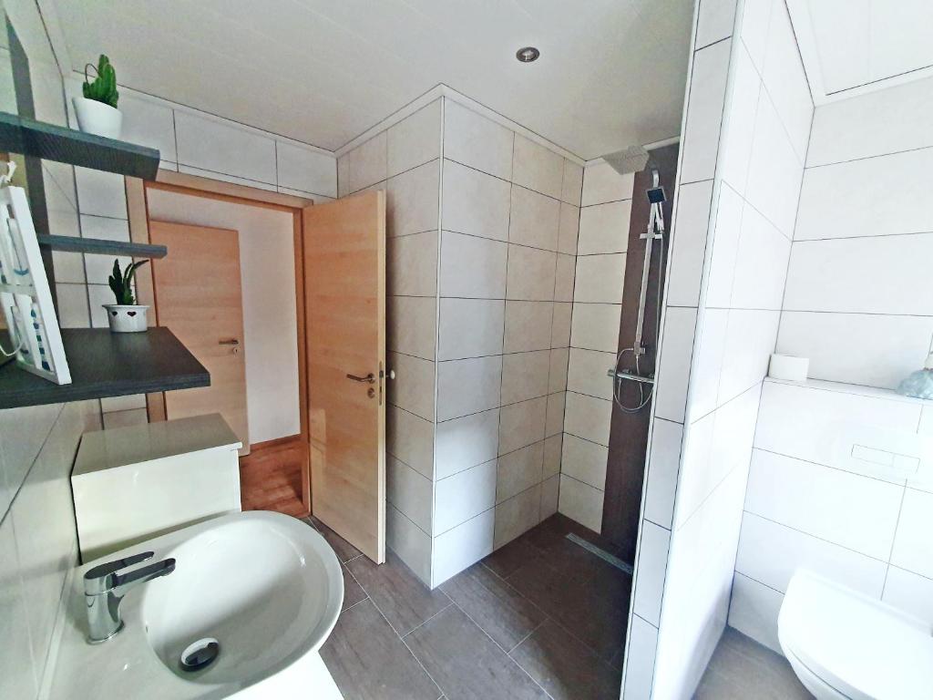 Koupelna v ubytování Ferienwohnung Sonnenblick