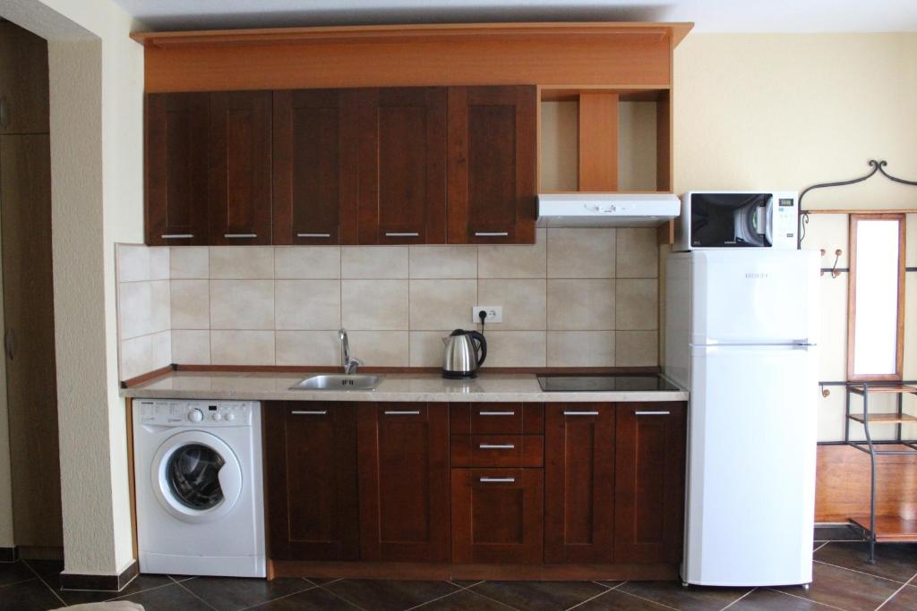 Kuchyň nebo kuchyňský kout v ubytování Villa Malina new