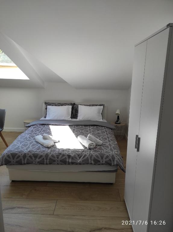 Ένα ή περισσότερα κρεβάτια σε δωμάτιο στο Studio apartman Marko