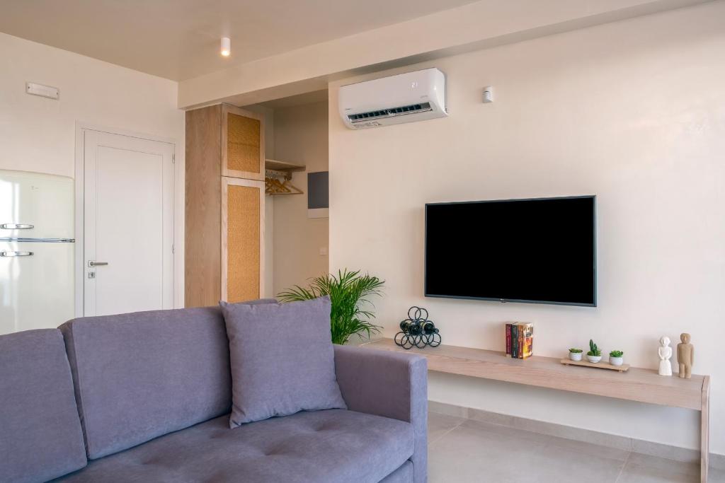 TV a/nebo společenská místnost v ubytování Salvia Luxury Collection Suites