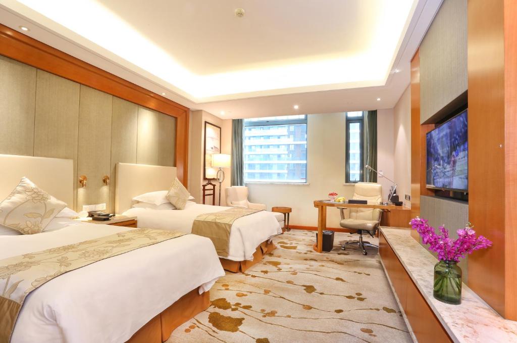 Yiwu Shangcheng Hotel - Sala Gemela De Negocios Con Vista A La Ciudad