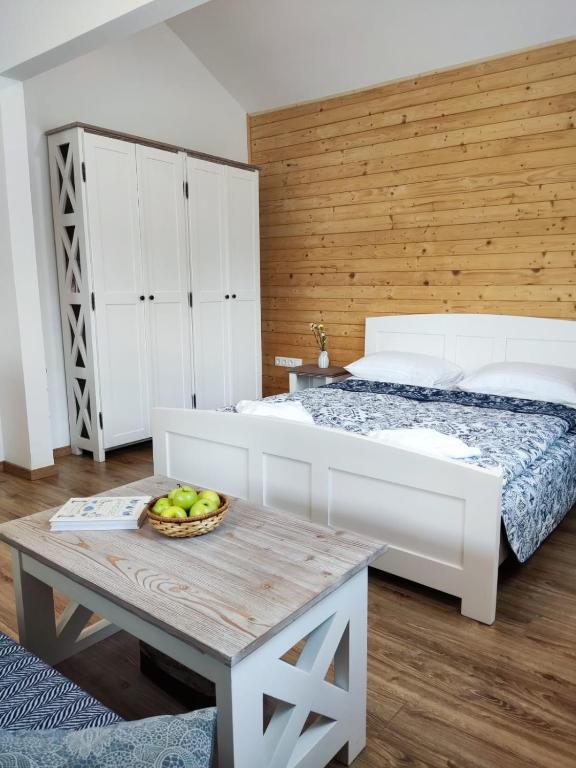 Postel nebo postele na pokoji v ubytování Hygge Praid