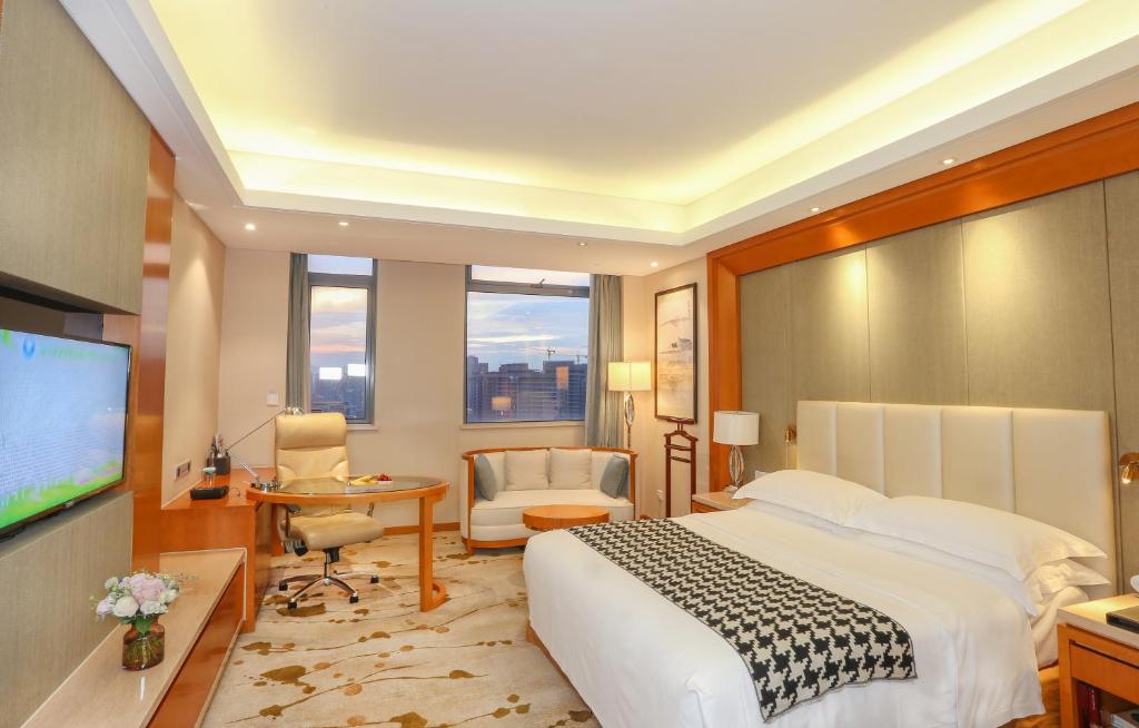 Yiwu Shangcheng Hotel - Sala De Reina De Negocios Con Vista A La Ciudad