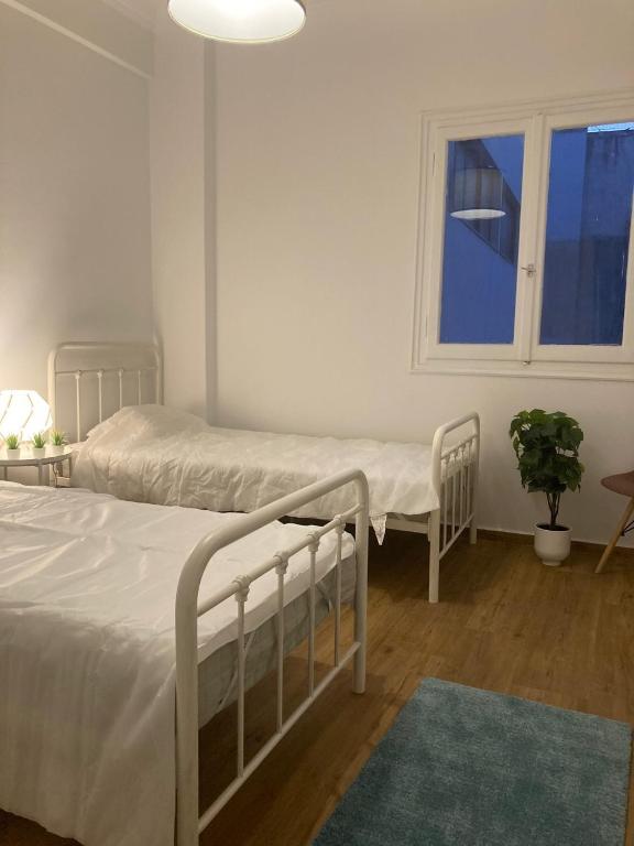 Posteľ alebo postele v izbe v ubytovaní Great Apartment with Terrace in Central Athens