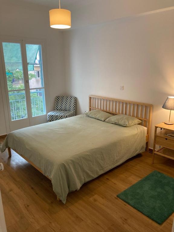 Posteľ alebo postele v izbe v ubytovaní Great Apartment with Terrace in Central Athens