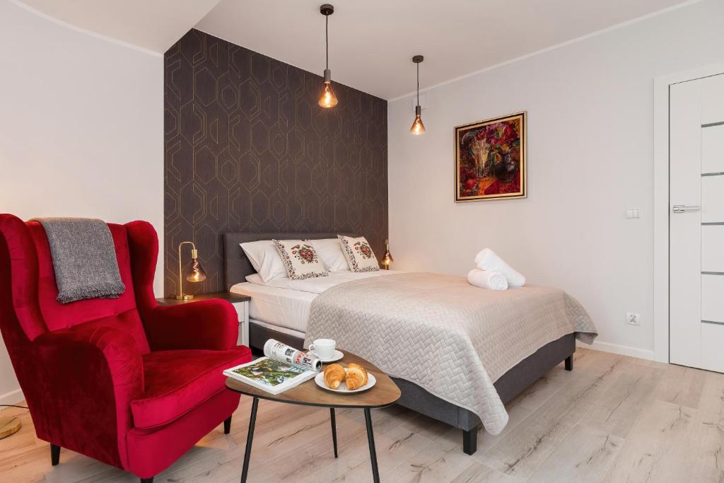 Posteľ alebo postele v izbe v ubytovaní Stara Polana Apartamenty & Spa Zakopane by Renters Prestige