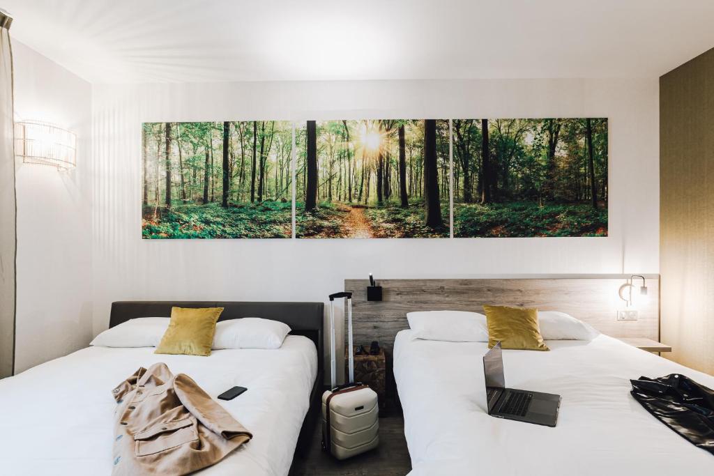Postel nebo postele na pokoji v ubytování ibis Styles Contres-Cheverny