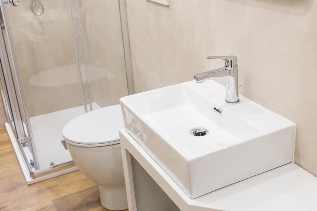 Koupelna v ubytování B&B Loricaly