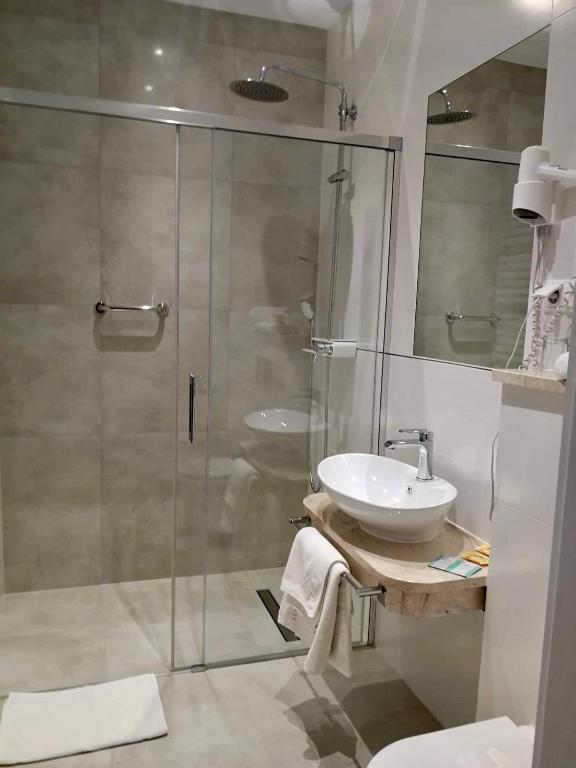 Kúpeľňa v ubytovaní Hotel Piast