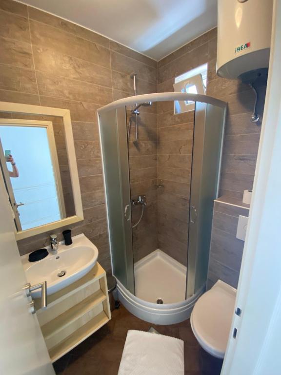 Koupelna v ubytování Hotel Xanadu