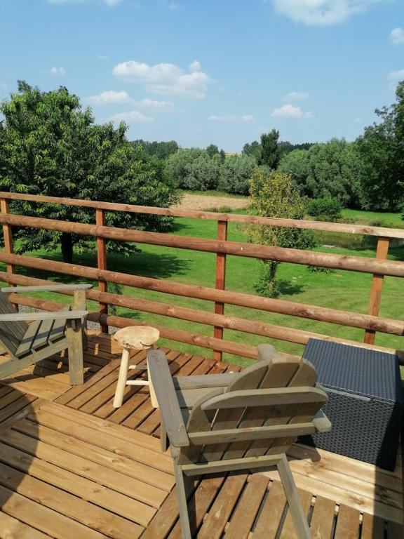 Balkón nebo terasa v ubytování Chambre d'hotes Le Hamel