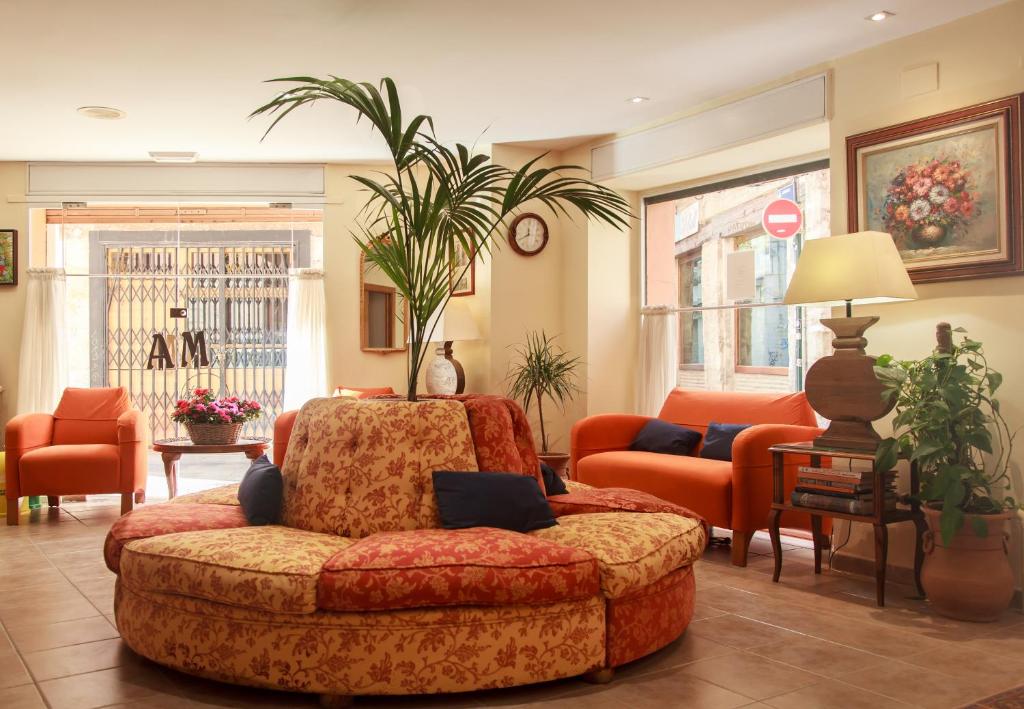 Posezení v ubytování Hostal Antigua Morellana