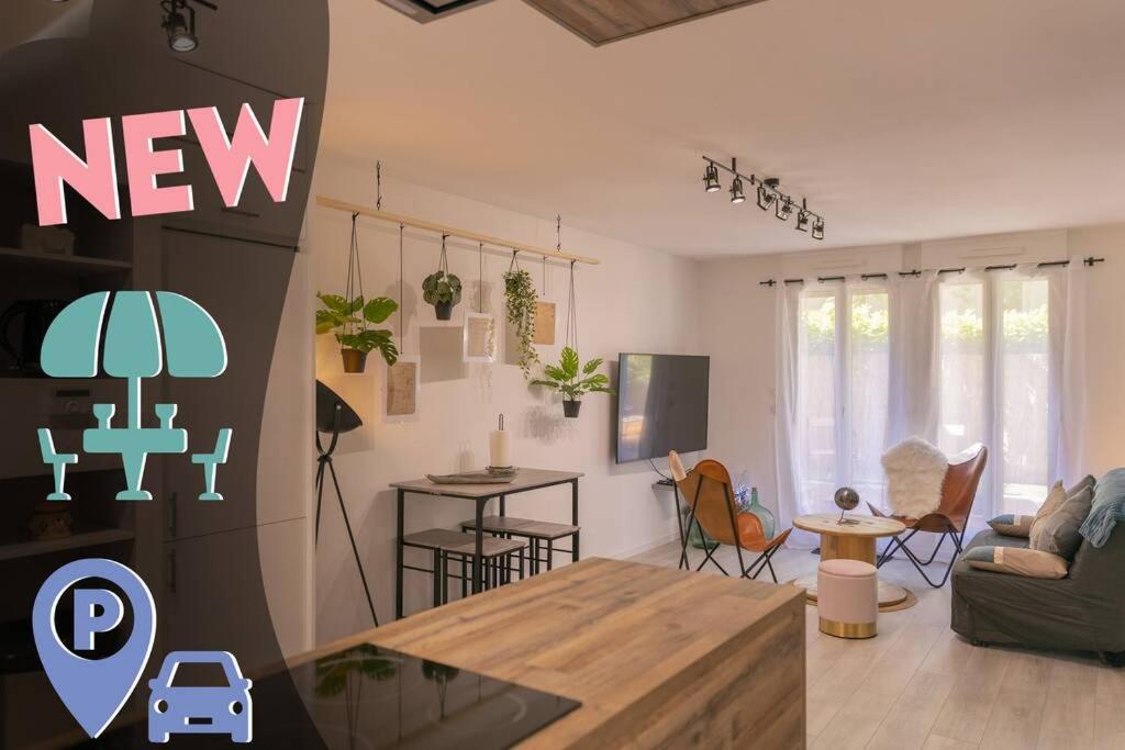 Superbe Appart Plein Centre avec Parking & Jardin - Tek Yatak Odalı Daire