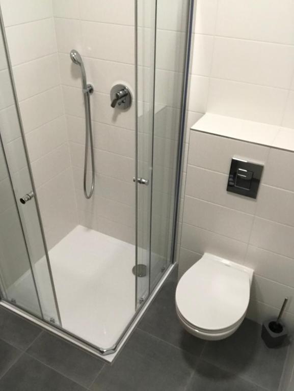 Koupelna v ubytování Apartmány Na handě