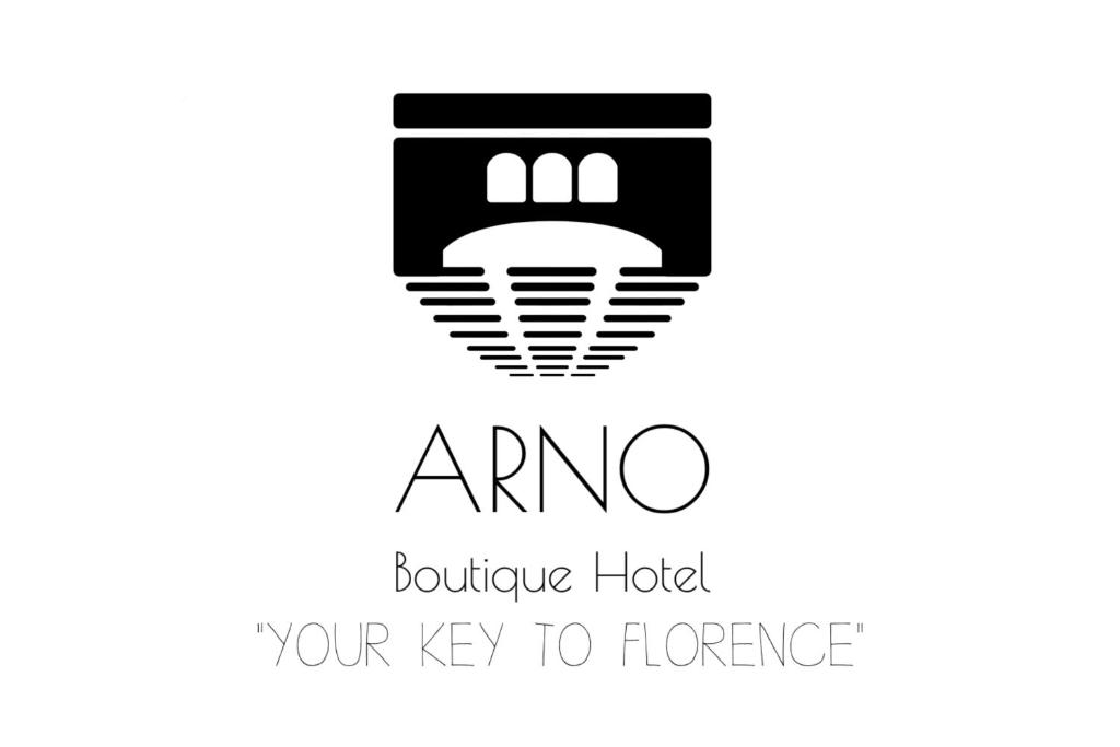 logo dell'hotel anova architecture con una chiave per il futuro di Arno Boutique a Firenze