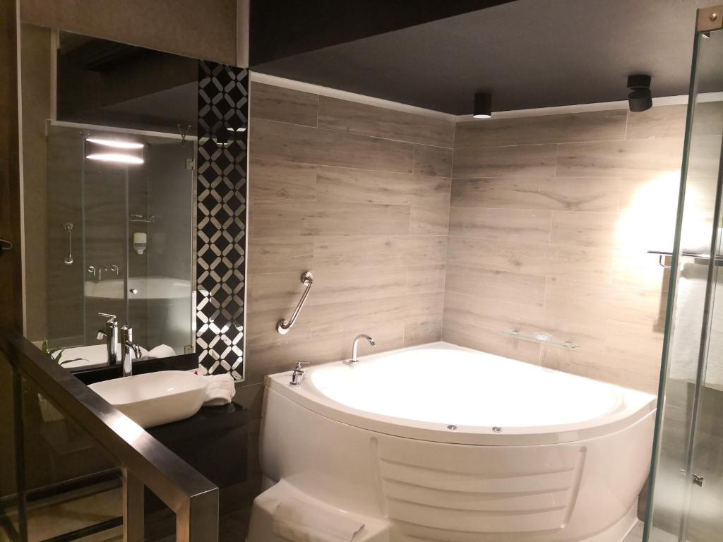Koupelna v ubytování Hotel Las Lomas